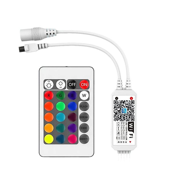 Central Controlador Led Wi Fi Rgb Android Ios C/ Controle