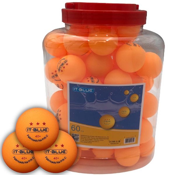 Kit C/ 60 Bolinhas De Ping Pong 3 Estrelas 40mm Profissional