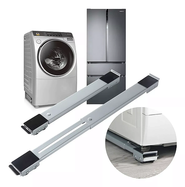 Suporte Base Rodinhas Ajustável P/ Geladeira Fogão Máquina
