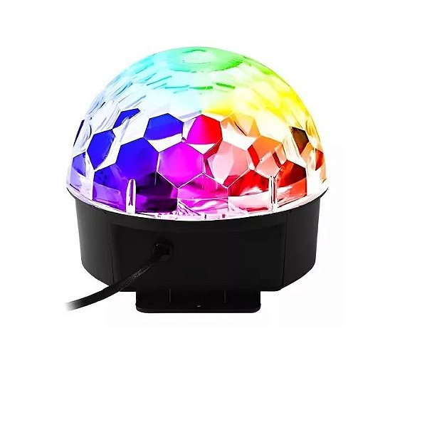 Globo Mágico Led Cristal P/ Festa Balada Bluetooth Controle