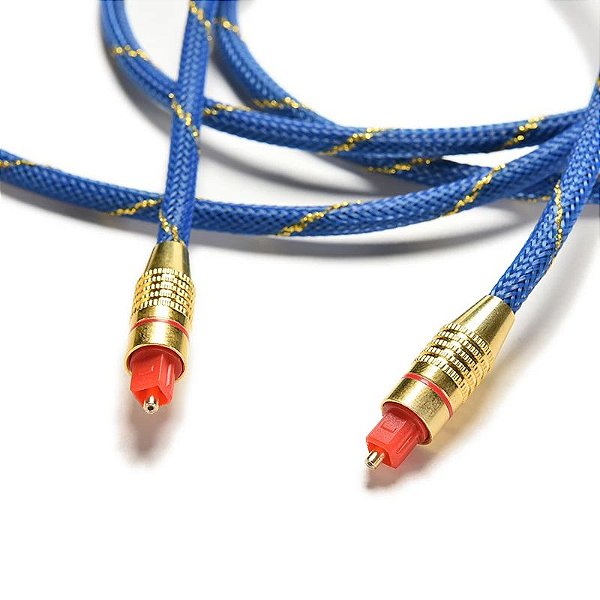 Cabo De Fibra Áudio Óptico Digital 2 Metros Blindado