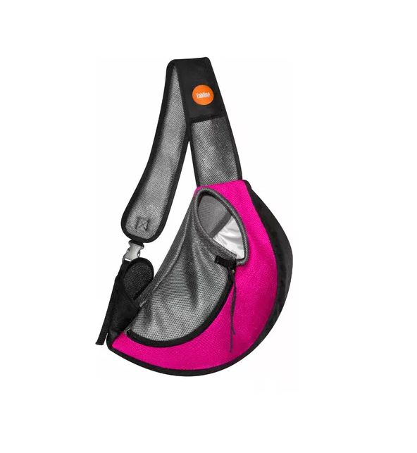 Cãoguru Bolsa Transporte Caes Gatos Resistente Canguru Rosa