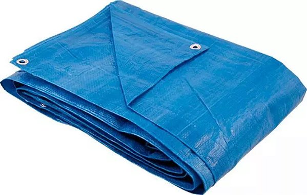 Lona Polietileno 100 Micras 3x3m 70g/m2 1 Ilhos P/ Metro