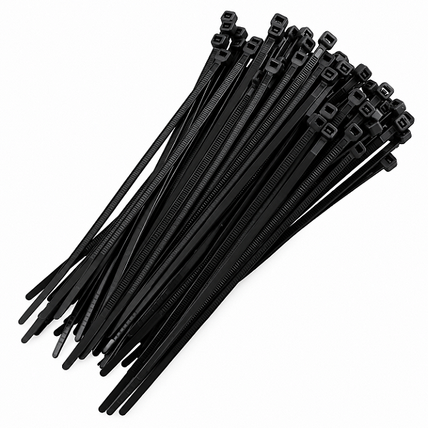 Abraçadeira De Nylon Preta 2,5x200 Pacote Com 100 Peças Ajax