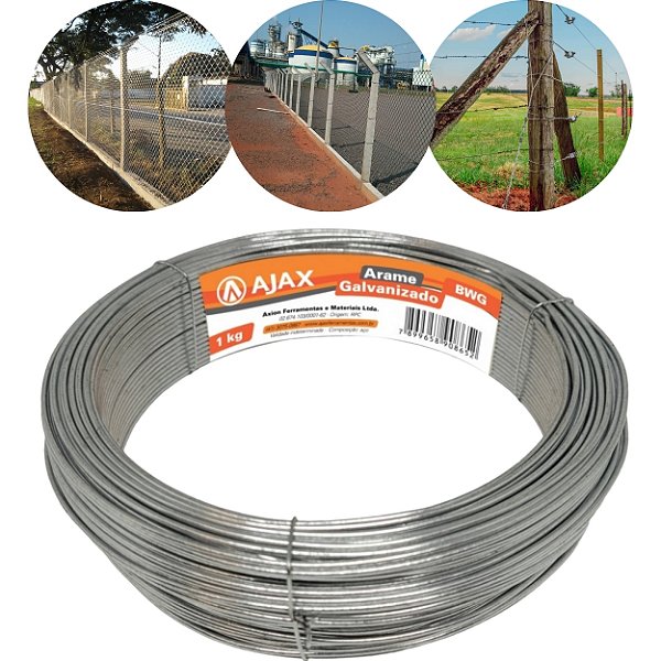 Arame Galvanizado Zincado P/ Telas Amarração Bwg 12 2,7mm