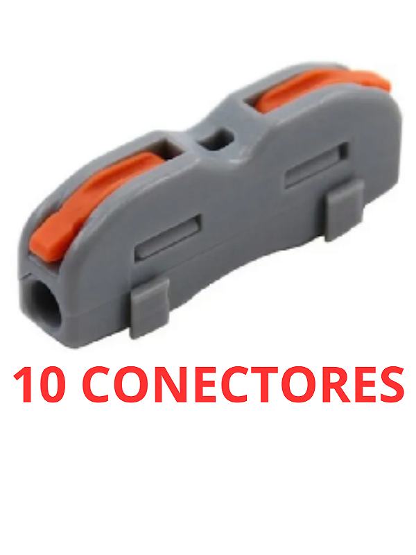 10 Conector Emenda Isolante Derivação Sem Solda 1x1 Vias