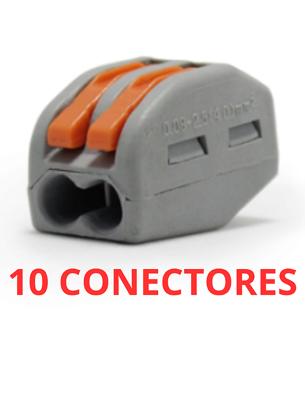 10 Conector Emenda Isolante Derivação Sem Solda 2 Vias