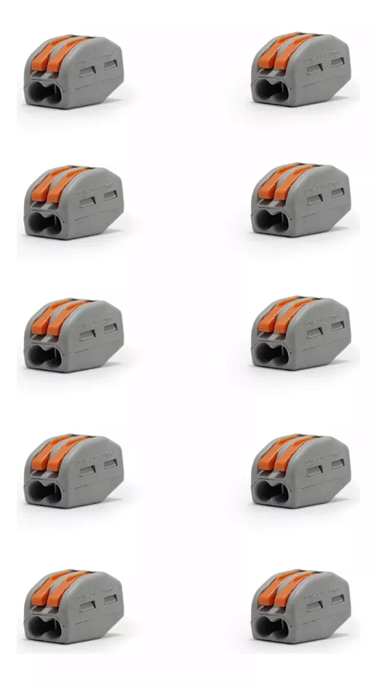 50 Conector Emenda Isolante Derivação Sem Solda 2 Vias