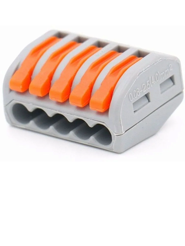 WAGO Conector Emenda Isolante Derivação Sem Solda 5 Vias