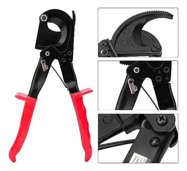 Alicate Corte Tesoura Com Catraca Para Cabos De Até 240mm