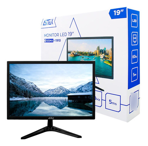 Monitor Tela 19'' Pc Led Full Hd Entrada Hdmi Vga 60hz Aitek