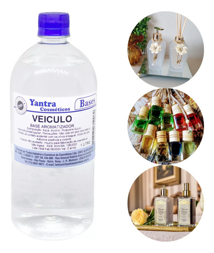 Base Veículo 1 Lt Para Fazer Difusor Spray Cheirinho Carro