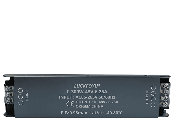 Fonte Slim Perfil Driver 48v 6.25a 300w Para Fita Led