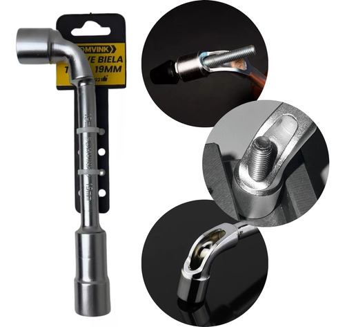 Chave Biela Tipo L De 19mm Vazada Com Furo Passante