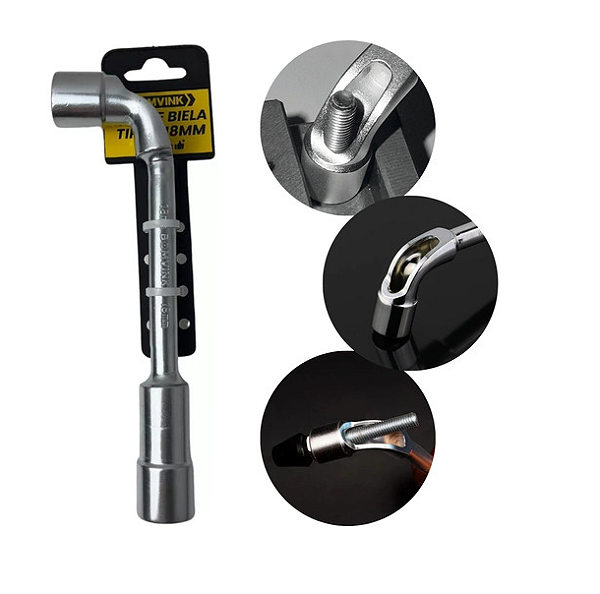 Chave Biela Tipo L De 18mm Vazada Com Furo Passante