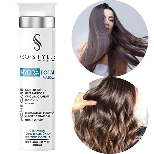 Máscara Home Care Hydra Total Pro Stylle 300ml Cabelos Secos