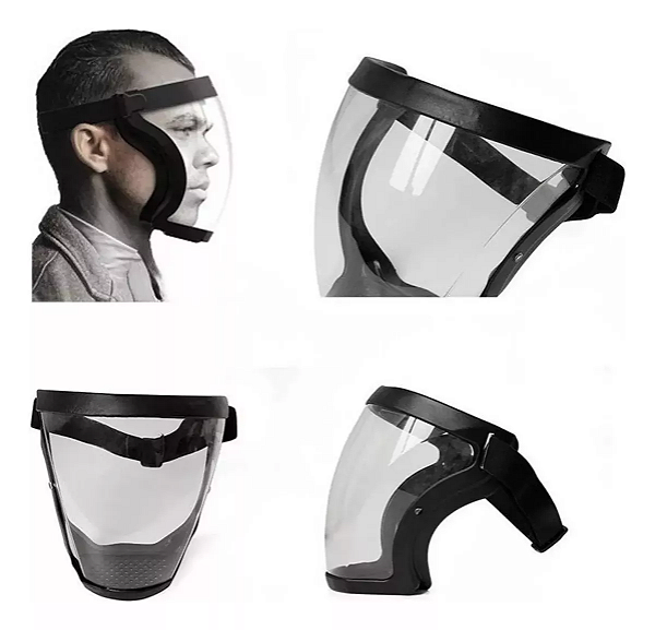 Máscara Protetor Facial Anatômico Transparente Multifunção