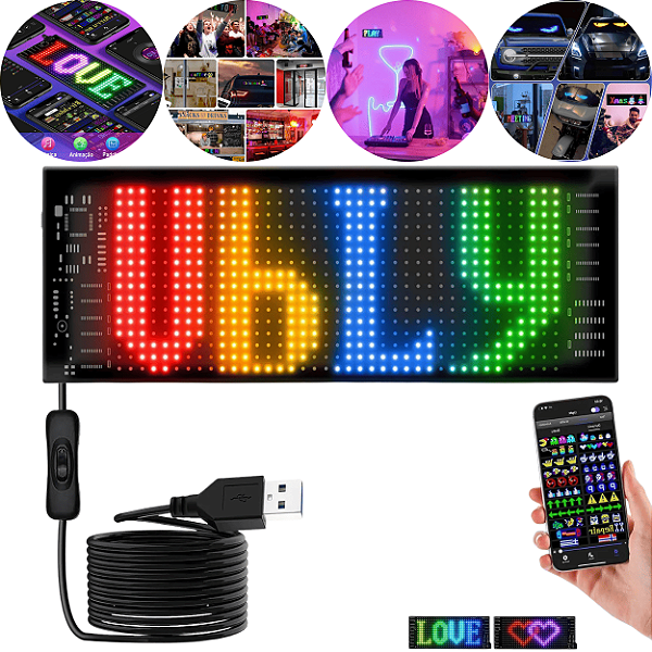 Letreiro De Led Painel Led 192x1762mm Flexível P/ Carro Loja