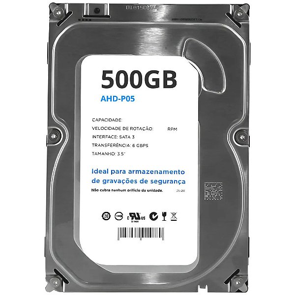 Hd 500gb Sata Iii 3,5'' Para Sistemas De Segurança Dvr