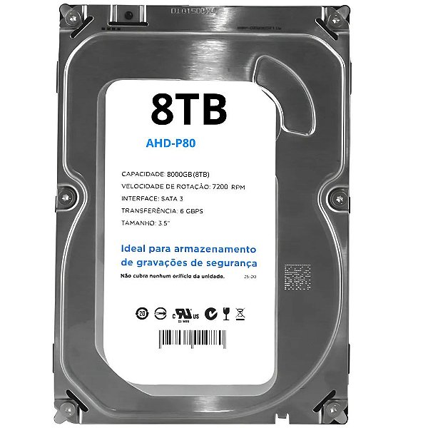 Hd 8tb 8000gb Sata ||| 3,5'' Para Sistemas De Segurança Dvr