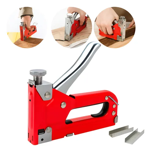 Grampeador Tapeceiro Alta Pressão Profissional Com Grampo