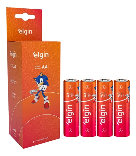 Kit C/ 4 Pilha De Zinco Carvão Comum Aa Pequena Elgin