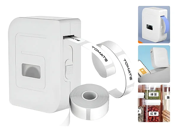 Impressora Térmica Bluetooth Mini Etiquetas Adesiva Portátil