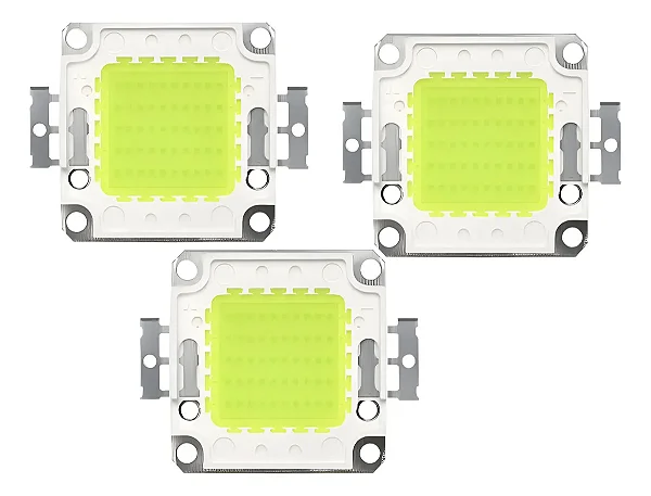 3 Chip Led 50w Verde Reposição De Refletor Iluminaçao Jardim