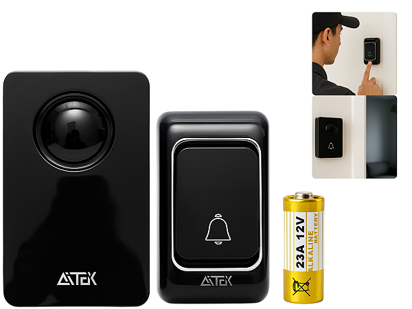 Campainha Remota Sem Fio Moderna 200m 38 Toques Diferentes