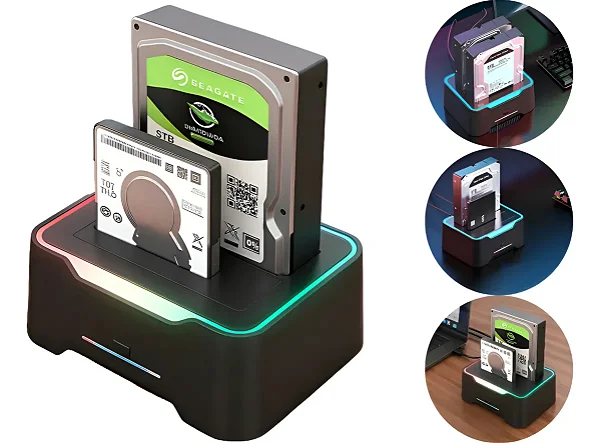 Dockstation Leitor De Hd Externo Com Suporte A Clonagem