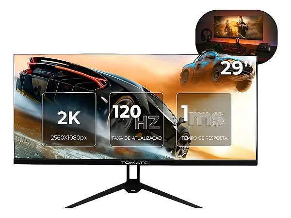 Monitor Gamer 29 Polegadas Ultra Slim 2k 120hz 1ms 110/220v