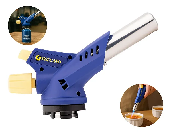 Maçarico Profissional Culinário Portátil C/regulagem Volcano