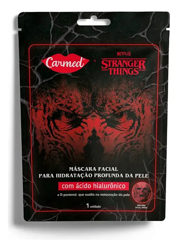 Máscara Facial Vecna Stranger Things Carmed Hidratação Todo Tipo De Pele