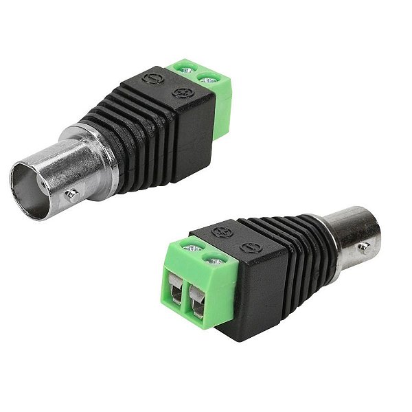 Conector Bnc Femea Com Borne Para Cftv