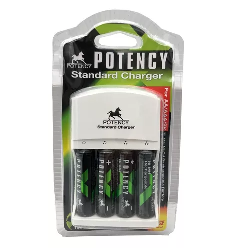 Kit Carregador + 4 Pilhas Aa 4800mah Maxday Recarregável