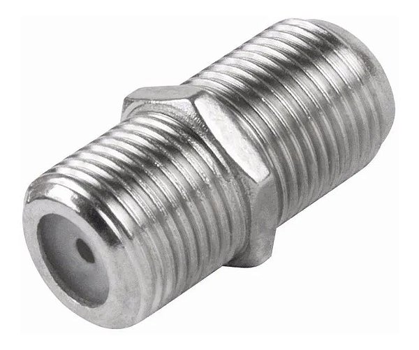 Kit 100 Emenda F Fêmea X Fêmea Cabo Coaxial Rg6 Rg59