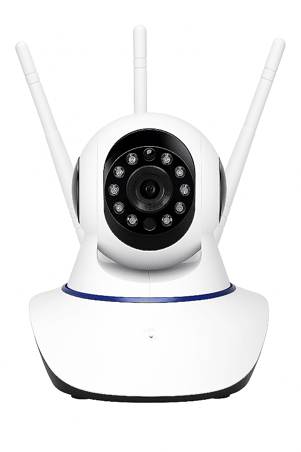 Camera Ip Sem Fio Noturna Hd 720p 1.3 Mp Wi-fi Gira 360°