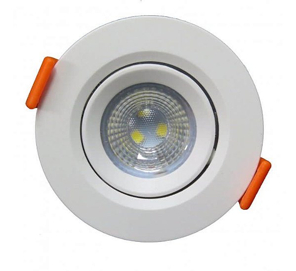 Spot Cob Smd 3w Direcionável Redondo Embutir Teto Bivolt