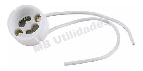 Soquete C Rabicho P Dicroica Base Gu10 Led E Halógena