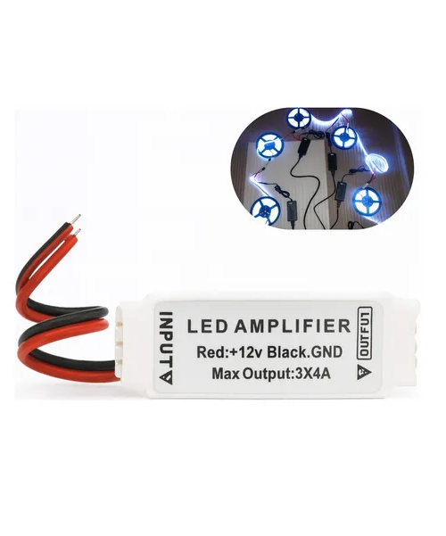 Amplificador E Repetidor Para Fita Led Rgb 5050 E 3528