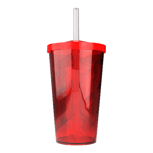 Copo Acrílico 500ml com Canudo Personalizado