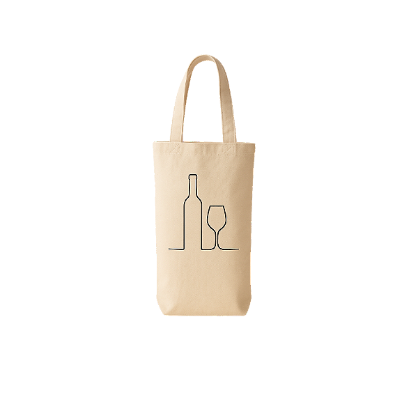 Ecobag para garrafa de vinho Personalizadas com sua logo em tecido algodão cru - Atacado