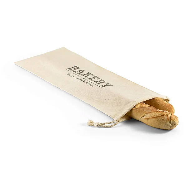 Sacola para Pão em Algodão 100% Personalizada – Brinde Natural e Reutilizável