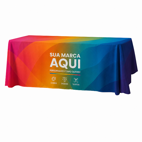 Toalha de mesa personalizada - sublimação total - 145x300cm