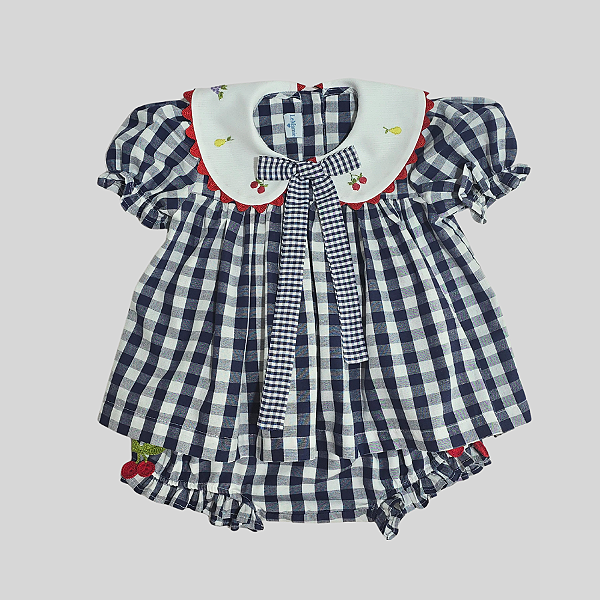 Conjunto Doçura Pomar - vichy marinho