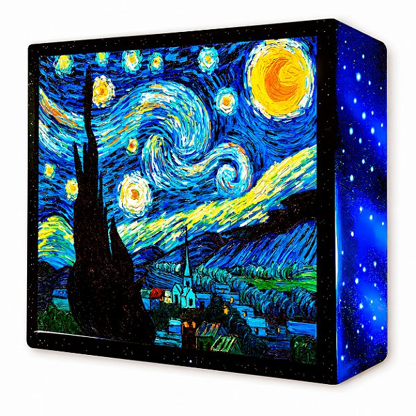 Luminária Abajur "A Noite Estrelada" de Van Gogh