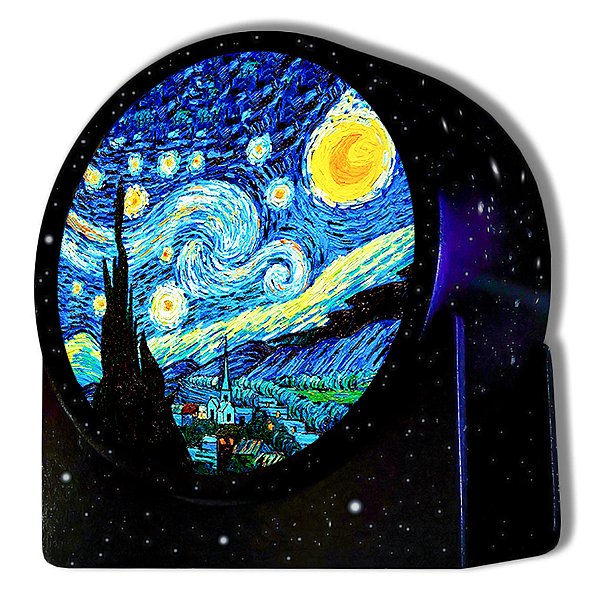 Luminária Redonda Noite Estrelada de Van Gogh