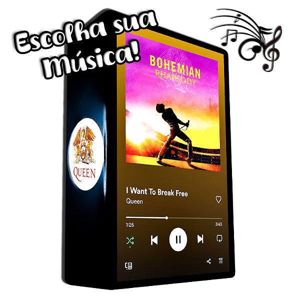 Luminária Personalizável Spotify - Escolha sua Música