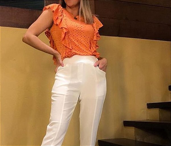 Blusa laranja Outlet