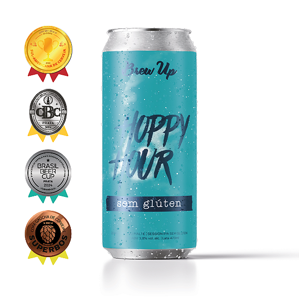 Hoppy Hour sem glúten | Session IPA | Lata de 473ml